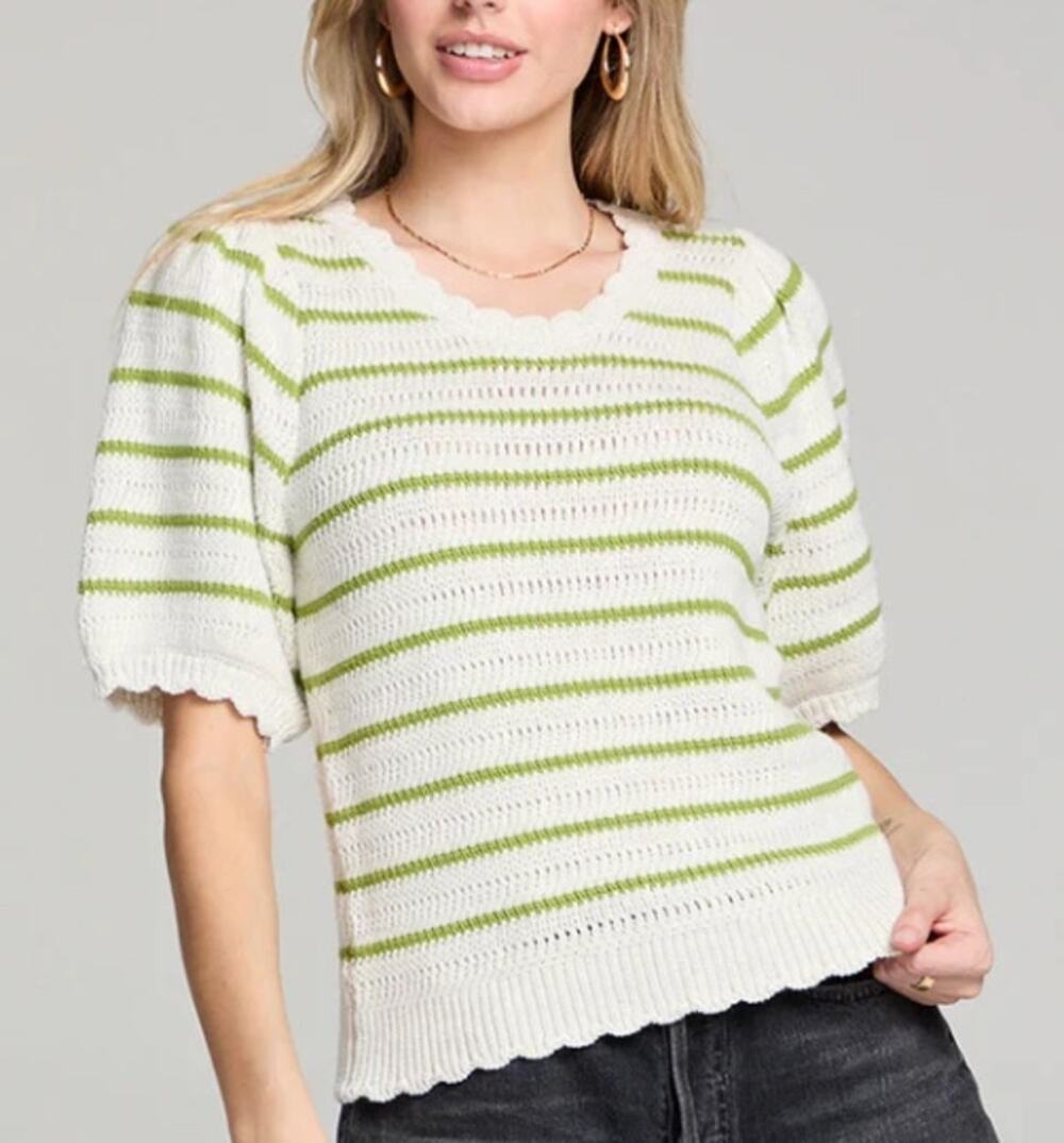 057 NWT Saltwater Luxe Adara Sweater | Color Fern | Size Small